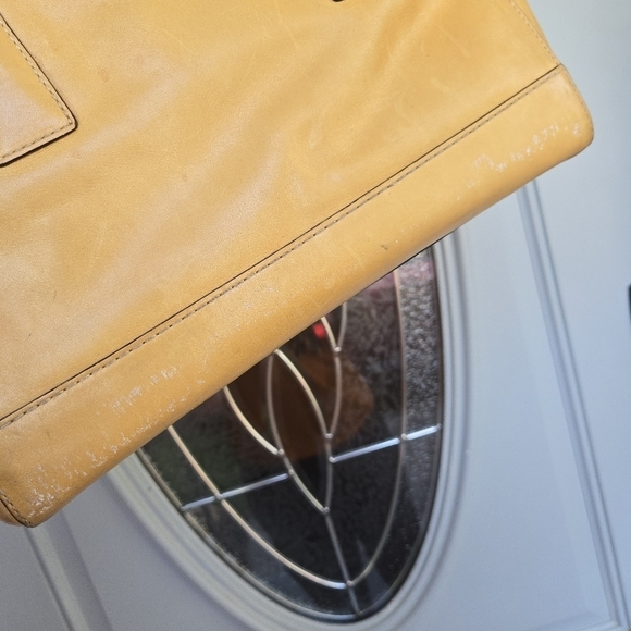 COACH Vintage 11553 Shoulder Bag Camel Turnlock Leather - Picture 8 of 14